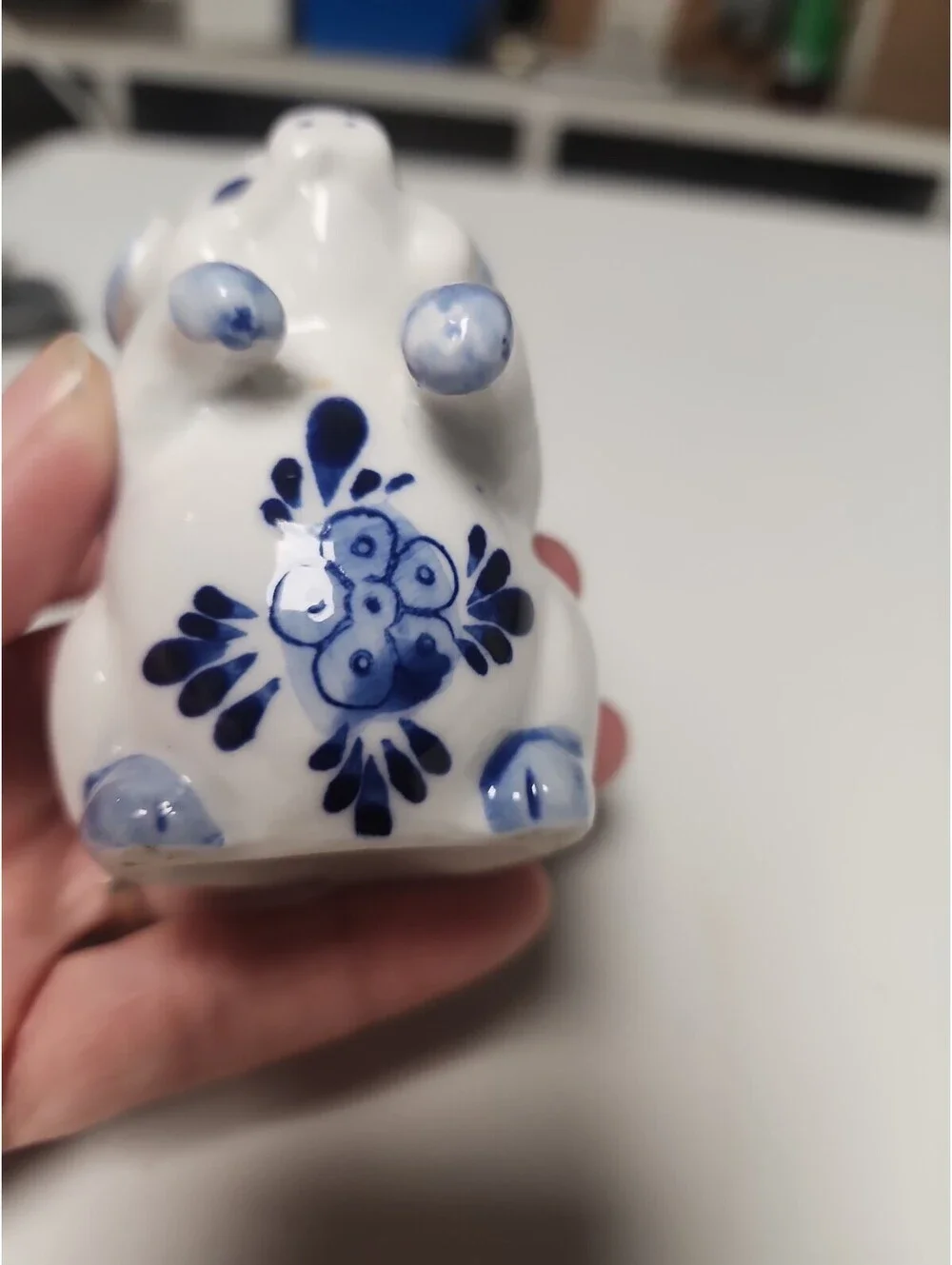 Delft Blue Male Pig Salt  Shaker VTG